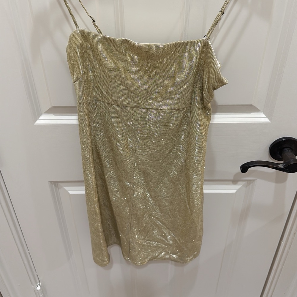 Urban Outfitters Gold Strapless Dress - Picture 11 of 12